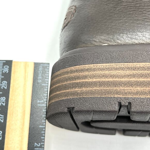 Ugg Womens Size 8.5 Harrison Moto Dark Brown Leather Ankle Boots Booties‎ Shoes - Picture 14 of 16